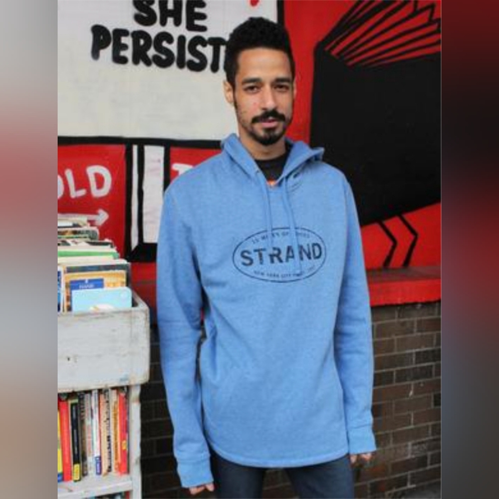The Strand hoodie XL light blue fleece sweatshirt men